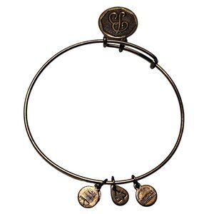 Alex And Ani Brass Charm Bangle Bracelet With Initial B Energy Technology Women